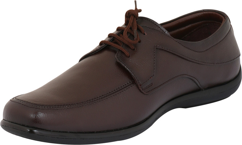 Dokmen Cherry Brown Formal shoes for Men Lace Up For Men